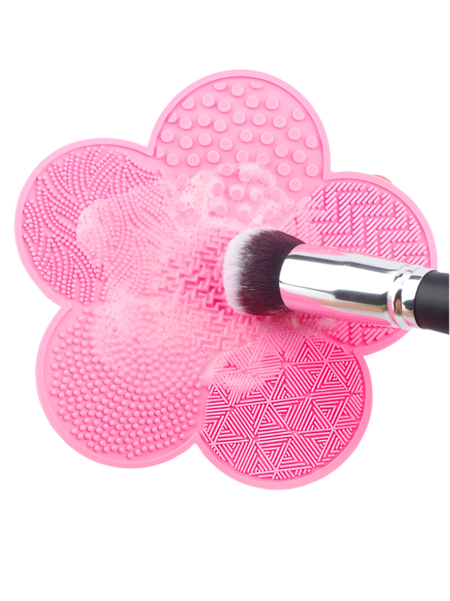 Pad de Curățare Pensule Machiaj – Silicon, Formă de Floare